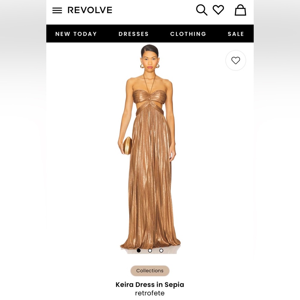 Retrofête Sepia Strapless Gown